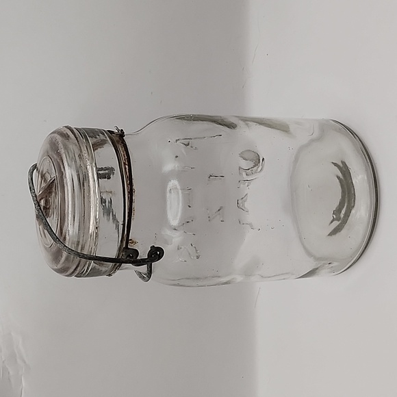 Vintage Atlas E-Z Seal Mason Clear Glass Quart Jar - Picture 3 of 6